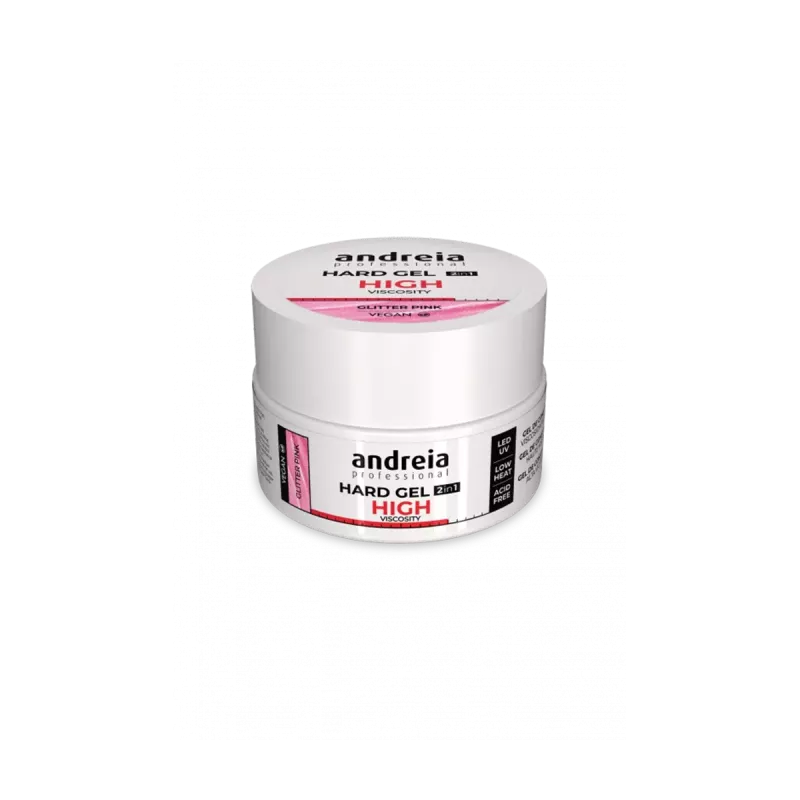 Gel de construction texture épaisse - Andreia - High Glitter soft white - 22gr