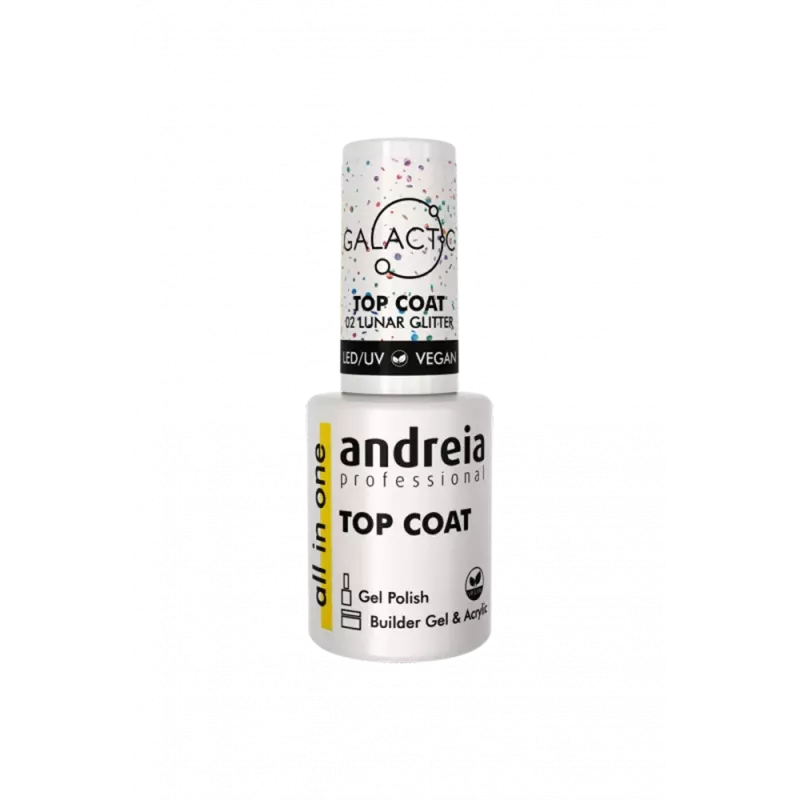 Top coat sans résidus stardust glitter - Andreia - Galactic 02 - 10.5ml