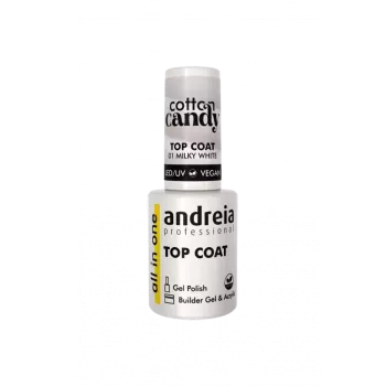 Top coat milky white - Andreia - Cotton candy 01 - 10.5ml