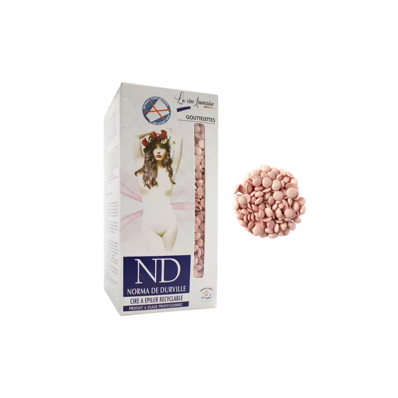 Cire recyclable pastilles en boite - Rose - Norma de Durville - 800gr