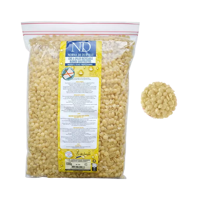 Cire recyclable pastilles en sac - blonde - Norma de Durville - 1kg