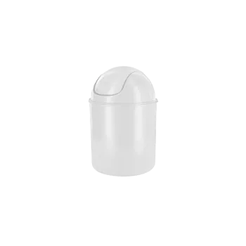 Poubelle plastique blanche - 1,5L - Ø14xh20cm