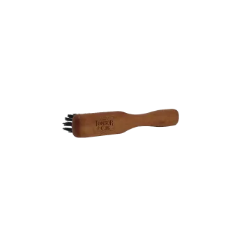 Brosse en bois manche 3 rangs marron - Tonsor &amp; Cie