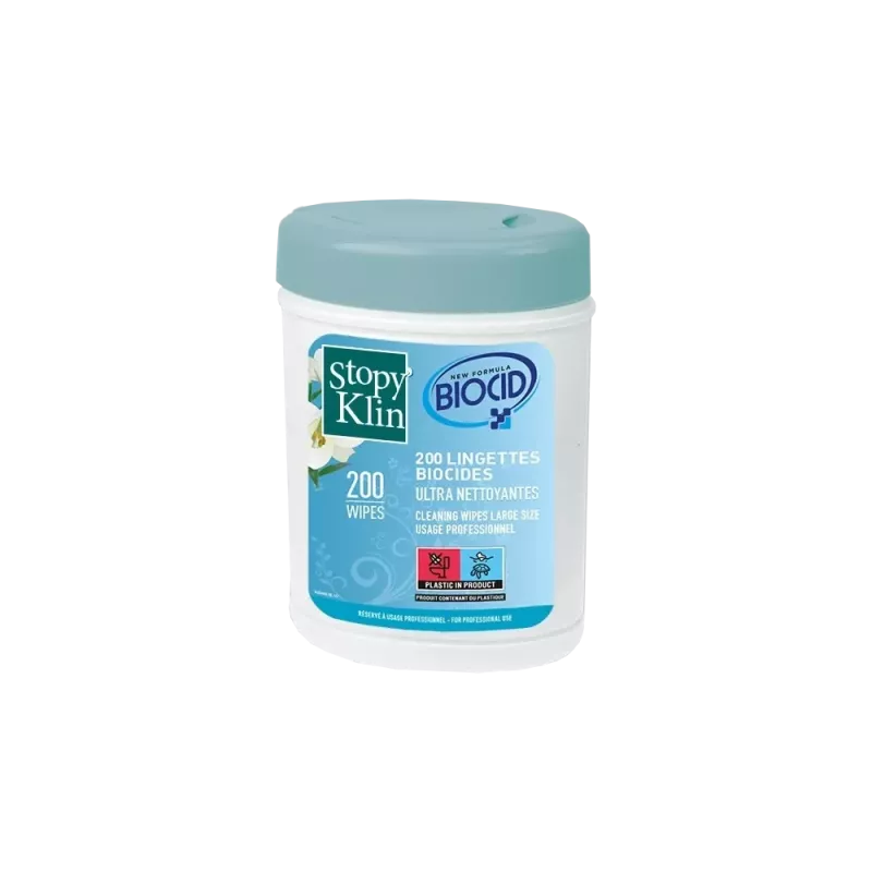 Lingettes nettoyantes Stopy'Klin x200 Biocide