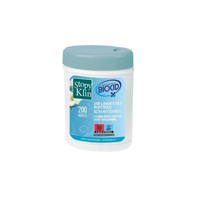 Lingettes nettoyantes Stopy'Klin x200 Biocide