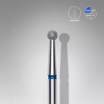 Fraise diamanté boule bleu, Ø tête 2.7mm - Staleks pro