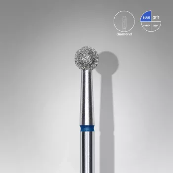 Fraise À Ongles Diamanté « Boule » Bleu Diamètre De La Tête 4 Mm - Staleks pro