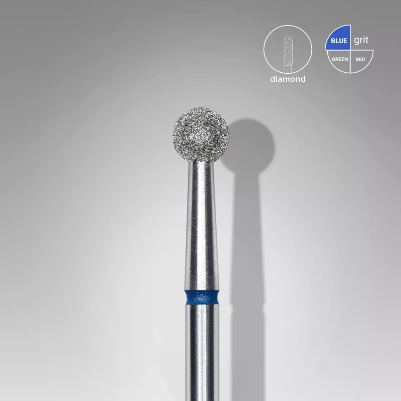 Fraise À Ongles Diamanté « Boule » Bleu Diamètre De La Tête 4 Mm - Staleks pro Fraise À Ongles Diamanté « Boule » Bleu Diamètre De La Tête 4 Mm - Staleks pro