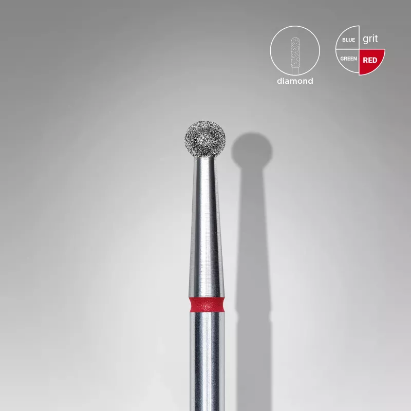 Fraise diamanté boule rouge, Ø tête 2.7mm - Staleks pro Fraise diamanté boule rouge, Ø tête 2.7mm - Staleks pro