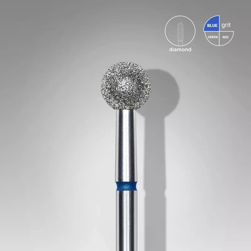 Fraise diamanté boule bleu, Ø tête 5mm - Staleks pro Fraise diamanté boule bleu, Ø tête 5mm - Staleks pro