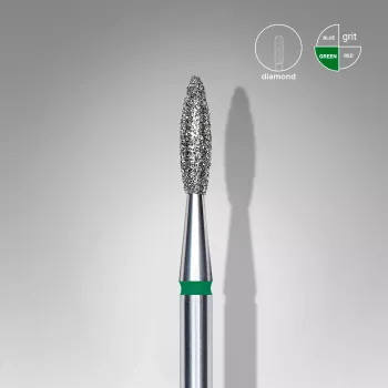 Fraise Diamanté «flamme» vert, Ø tête 2.1 Mm, Partie Active 8mm - Staleks pro