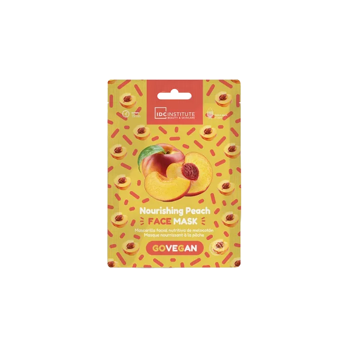 Masque tissus nourrissant à la pêche vegan - Idc institute