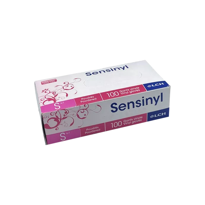 Gants vinyl poudrés x100 - LCH - Taille S