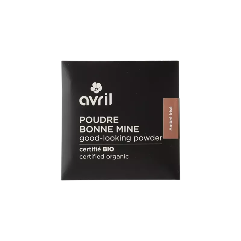 Poudre compacte bonne mine certifiée bio - Avril - Ambré Irisé - 11gr