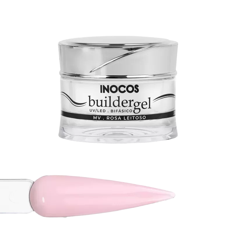 Gel construction viscosité medium - Inocos - Builder gel - Milky pink + - 30gr