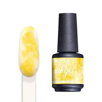 Vernis spécial effet marbré - Inocos - Ink gel - Jaune - 15ml