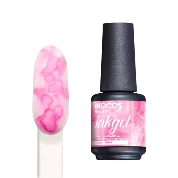 Vernis spécial effet marbré - Inocos - Ink gel - Rose - 15ml