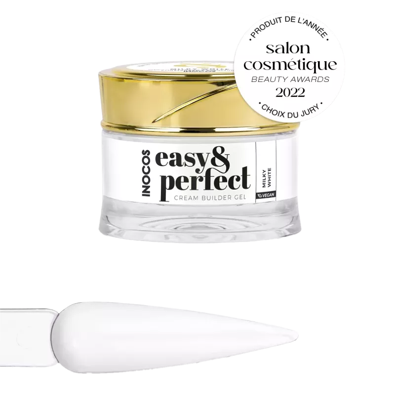 Gel de construction crème - Inocos - Easy &amp; perfect - Blanc laiteux - 30gr