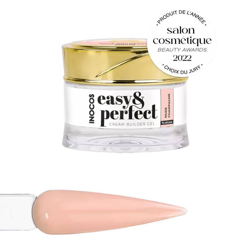 Gel de construction crème - Inocos - Easy &amp; perfect - Nude champagne - 30gr