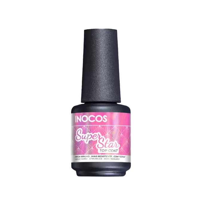 Top coat effet diamant - Inocos - Top coat super star - 15ml