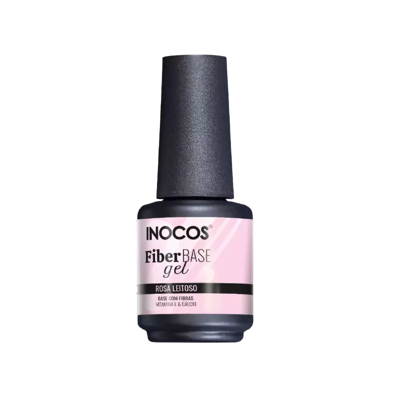 Base fibre vitamine E et calcium - Inocos - Fiber base -Nude rose laiteux -15ml