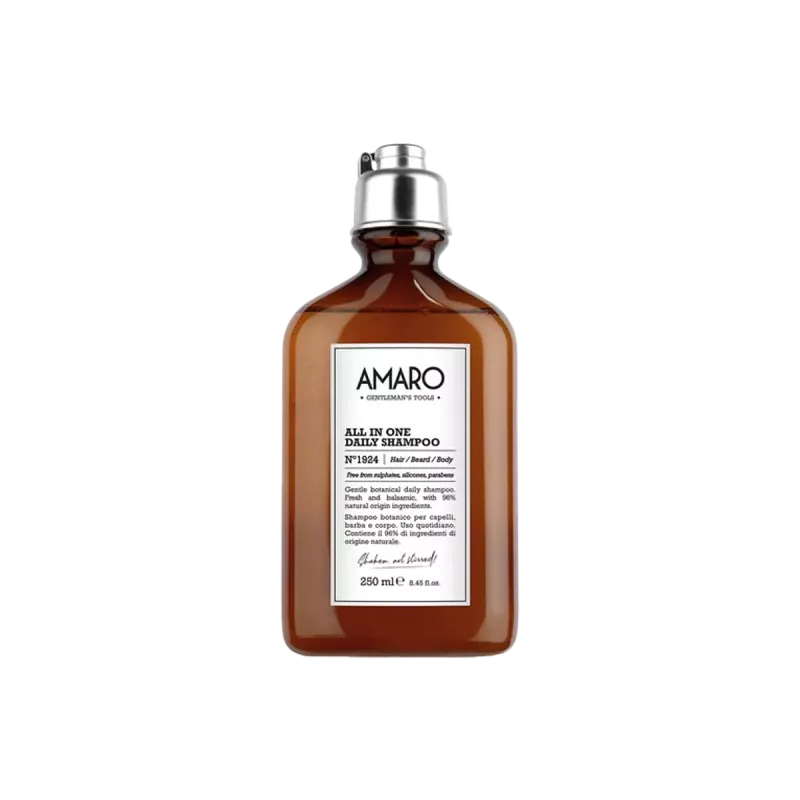 Shampoing corps barbe et cheveux - Amaro - All in one daily shampoo - 250ml