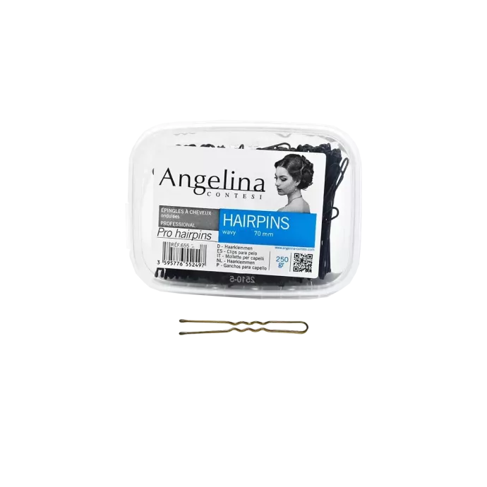 Epingles à chignon ondulés bronze 70mm 250gr - Angelina