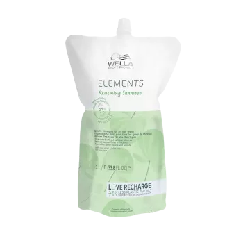 Shampoing sans sulfates/silicones - Wella - Elements Renewing recharge - 1000ml