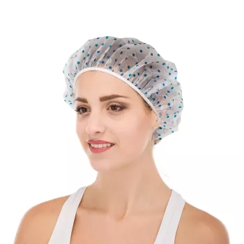 Bonnet de douche imperméable à pois x1 - Haircare