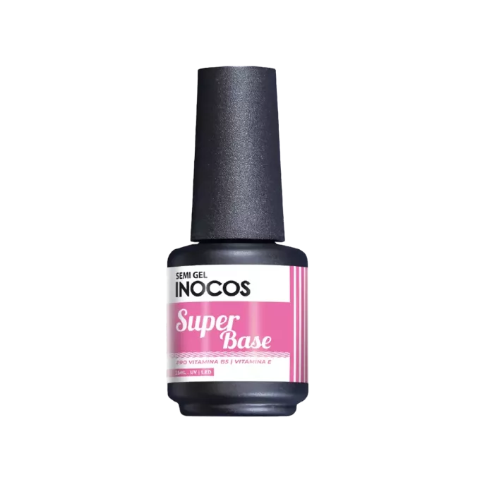 Base de vernis semi-permanante viscosité moyenne - Inocos - Super base - 15ml