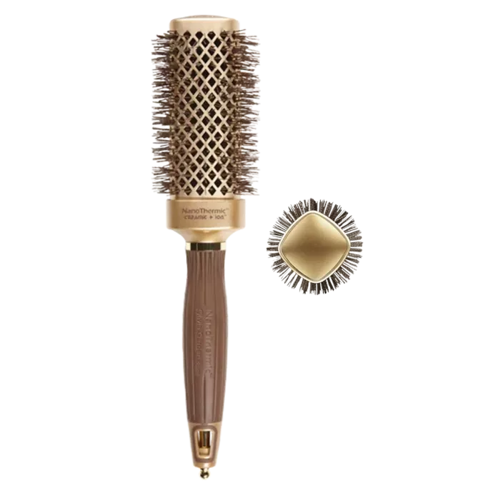 Brosse brushing carré céramic + ion nano thermic diam 40 - Olivia Garden