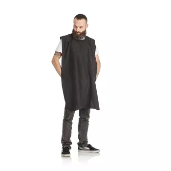 Cape de coupe noire pour taille de barbe avec ventouse - Xanitalia - Soul black